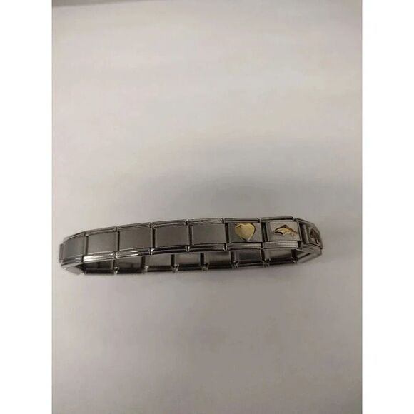 Italian Charm Bracelet Stainless Steel Stretch - Picture 3 of 4
